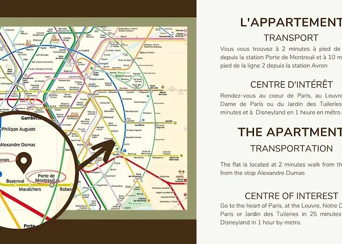11.Appart 4Pers#1 Bedroom #Pere Lachaise #Nation